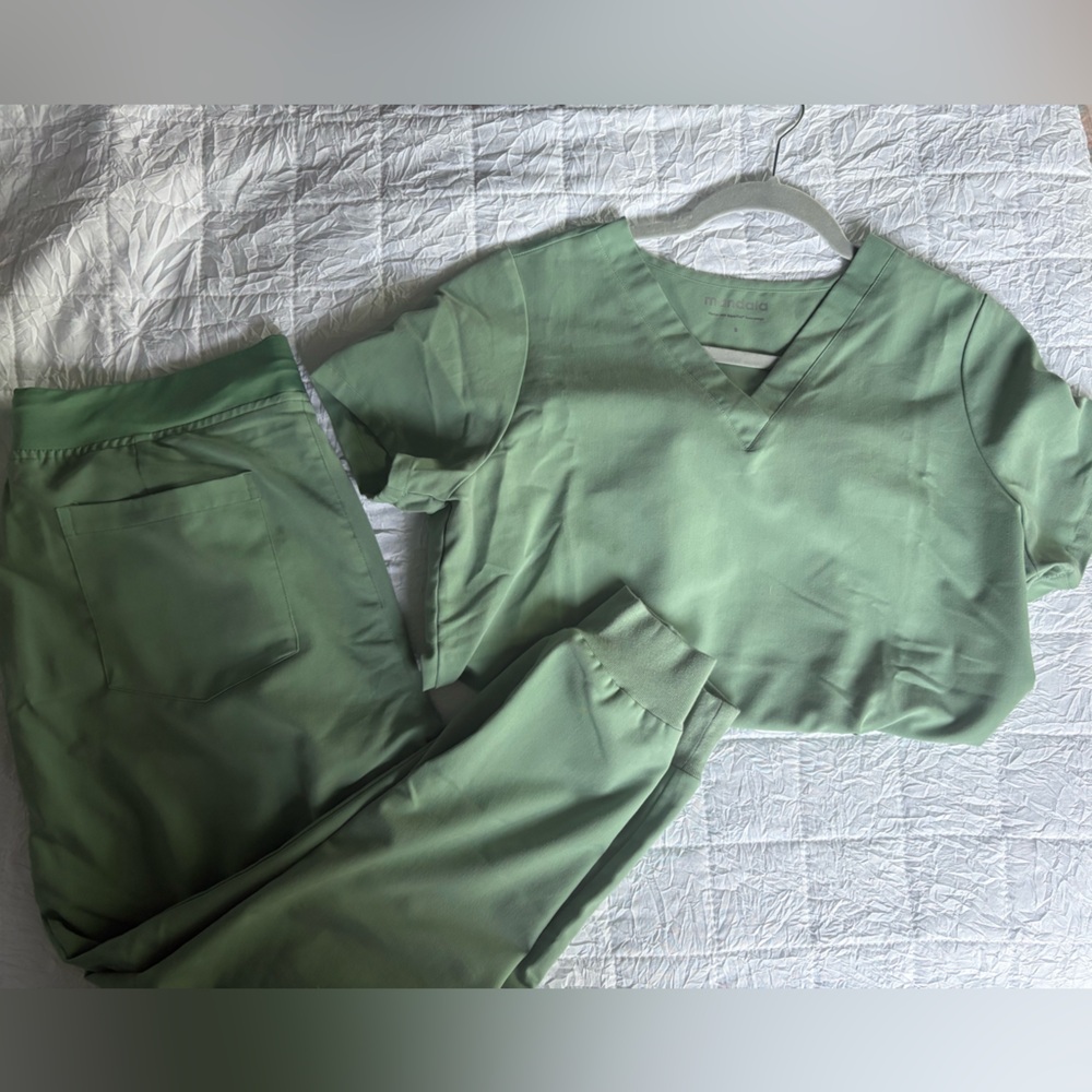 Mint Green Mandala Scrub Set